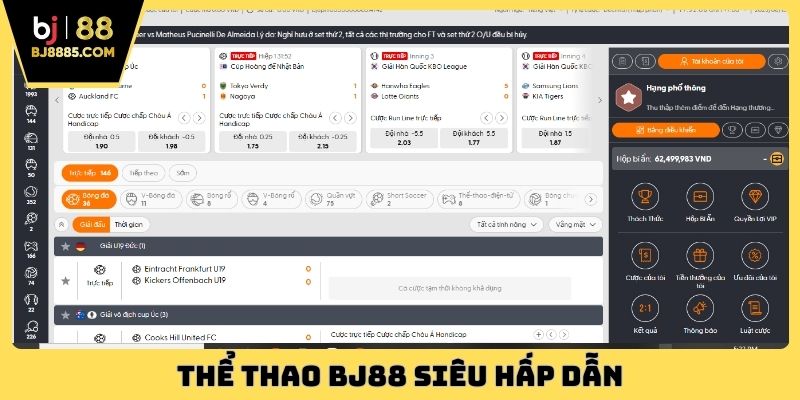 Thể thao BJ88 siêu hấp dẫn